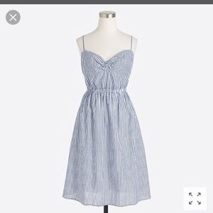 J Crew twist front striped sundress